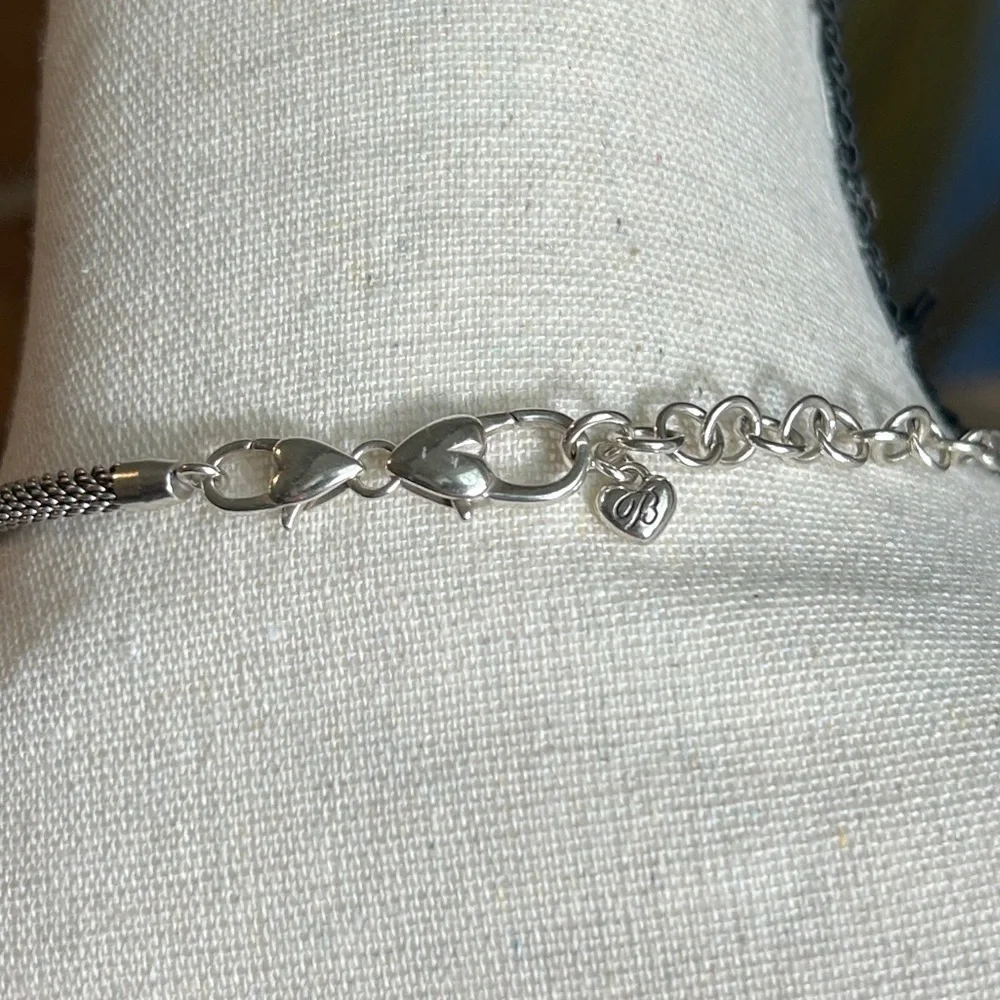 Brighton Beverly Glam Necklace & Reindeer Charm Silver Plated & Cloth Bag - Picture 4 of 13